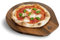 BURNHARD Pizzabrett aus Akazienholz 34 cm ⌀, hochwertiger runder Pizzateller mit Griff, Servierbrett, Flammkuchenbrett, Holztablett, Pizza Zubehör