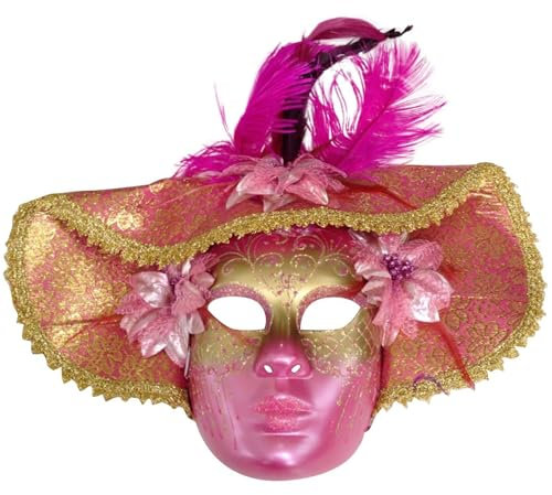 Mardi Gras Outfits für Damen Karneval Masken Kostüme Venezianischer Narren Vollgesicht mit Federn Ball Party Zubehör