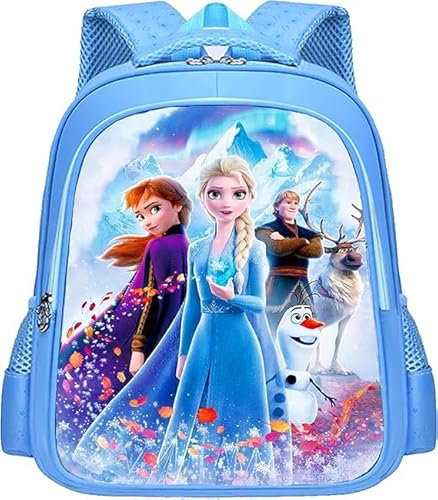 YOUYIKE LUKIUP Rucksack Kindergarten Mädchen, Viel StauraumGeeignet Kinderrucksack, Anime Children's Backpack, Grundschultasche, Eiskönigin Rucksack Kindergarten für Kinder 5 bis 10 Jahren