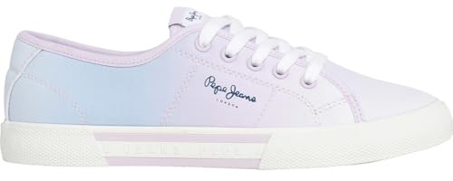 Pepe Jeans Women's Brady Colors W Sneak, Purple(Mauve Purple), 4