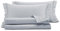 Smart Deco Home Completo letto lenzuola in raso di puro cotone Made in Italy con elegante ricamo MATRIMONIALE GRIGIO PERLA