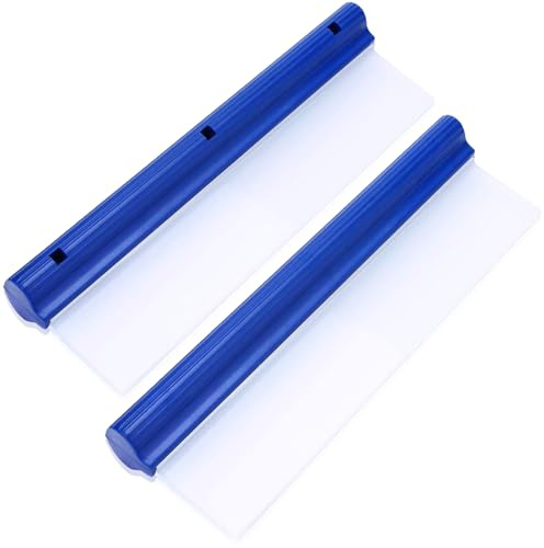 Pushaccas Lot de 2 raclettes de voiture en forme de T pour nettoyage des fenêtres, raclettes de voiture en silicone pour séchage professionnel flexible en un passage d'eau pour pare-brise, verre,