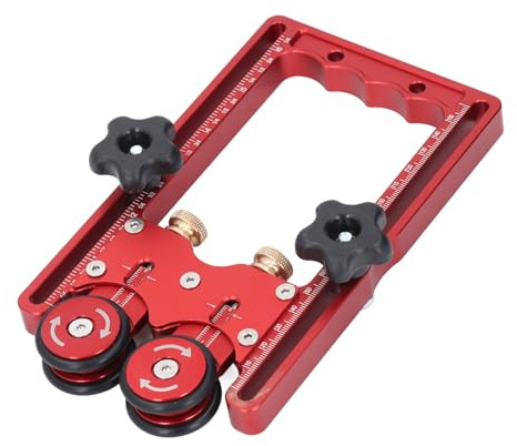 Luocute Einweg-Tischkreissägen-Vorratsrolle, Tischkreissägen-Druckblock aus Aluminiumlegierung, Doppelrad, 160-mm-Schiene, Tischkreissägen-Vorrichtungsrolle für die Holzbearbeitung,