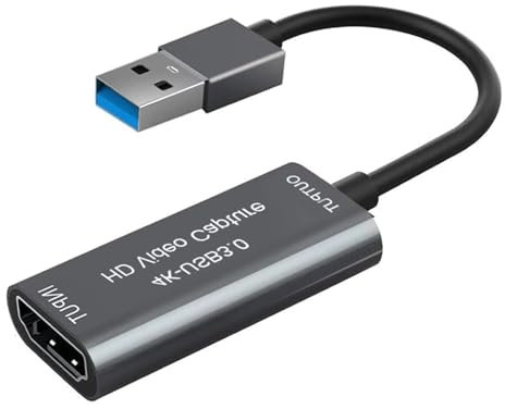 alloneslife USB-3.0-Videoaufnahmekarte, 4K60Hz, klares Video für Streaming und schnellen, effizienten Video-Adapter