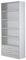 Home Source Storage Bookcase, 5 Tier Open Adjustable Shelving, Display Storage Cabinet, 2 Drawer, White