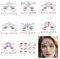 7 Set Glitzersteine Gesicht Selbstklebend Lidschatten Temporäre Tattoos - Edelsteine Temporäre Tattoos für Gesicht Augen - Glitzer Gesicht Strasssteine Aufkleber für Musikkarneval, Party