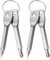Lot de 4 mini tournevis, porte-clés à tête plate portable et cruciforme, porte-clés multifonction pour hommes, conducteurs en plein air (argent)