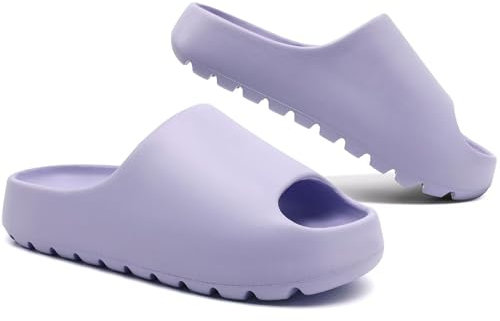 Uonesone Ciabatte donna uomo estive da Spiaggia Pantofole,Ultra Morbido Doccia Bagno Antiscivolo Asciugatura Rapida Punta Aperta Super Morbida Comoda Suola Spessa Sandali Scarpe(Viola,42/43 EU)