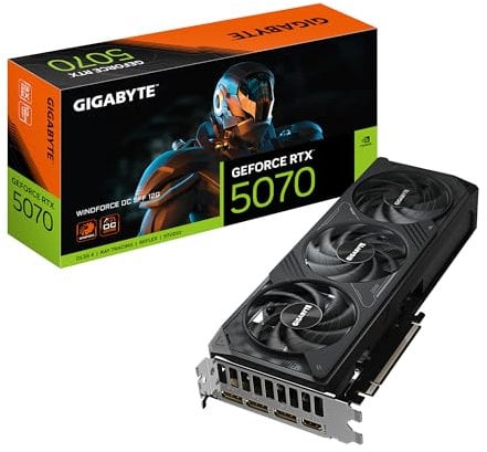 Gigabyte GeForce RTX 5070 WINDFORCE OC SFF 12G Graphics Card - 12GB GDDR7, 192bit, PCI-E 5.0, 2542 MHz Core Clock, 3 x DP 2.1a, 1 x HDMI 2.1b, NVIDIA DLSS 4, GV-N5070WF3OC-12GD