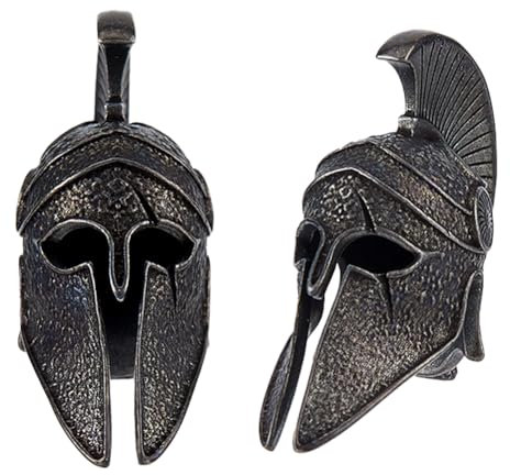 SUPERFINDINGS 2 STÜCK Schwarze Helm Lanyard Perle Messing Paracord Perlen Tibetischer Stil Europäische Perlen EDC Charme Vintage Große Lochperle Für Armband Anhänger Zubehör Bohrung: 4mm