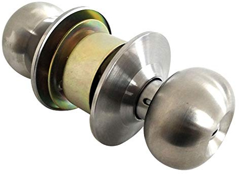 Pomo de puerta sin llave, redondo, estilo bola, privacidad, dormitorio, baño, cerradura de acero inoxidable, juego de pomos de puerta con cerradura interior