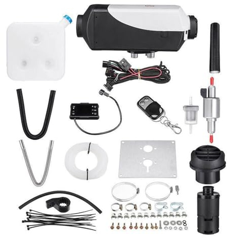 VNSMM Chauffage Diesel Chauffage Diesel 12 V (5 KW, 2 KW) pour Bateau, Voiture, Camion, Camping-Car, Bus, Camping-Car, fourgonnette, Eberspacher D2 Tuyau à air Chaud(5kw 12v)