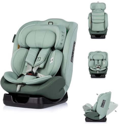Chipolino Kindersitz Mondial i-Size (40-150cm) Liegeposition Kopfstütze Gurt grün