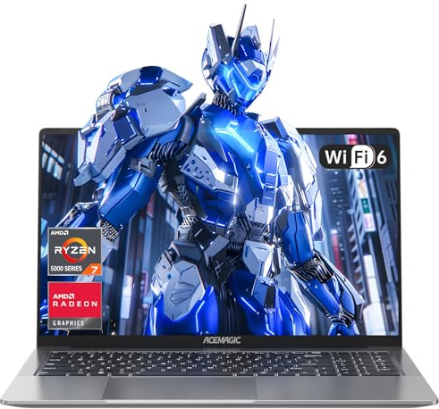 ACEMAGIC Gaming Laptop Computer – 2025 Ultimo display FHD da 16 pollici con processore Ryzen 7 5700U fino a 4,3 GHz, 16 GB RAM DDR4 512 GB NVMe PCIe 3.0 SSD Gaming Notebook leggero