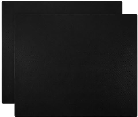 Induction Hob Protector Mat 2Pcs Cuttable Black Silicone Mat for Electric Ceramic Hobs Heat Resistant Non-Slip Stove Top Cover 61 * 53Cm Black