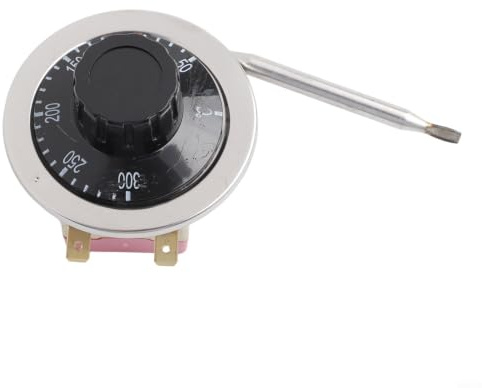 NEIQIUWING Thermostat mit Kapillarrohr für Wasserboiler, Fritteusen & Elektrogrills, einstellbar(30-110℃)