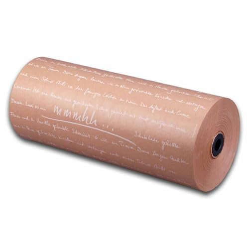 Wertpack 1x Bäckereinschlagpapier mmmhh weiß, Kucheneinschlagpapier, 50 cm breit