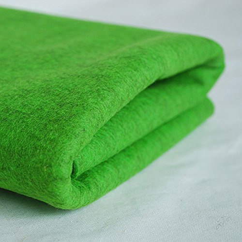 100% Wool Felt Fabric - 1mm Thick - Mottled Green - 45cm x 50cm