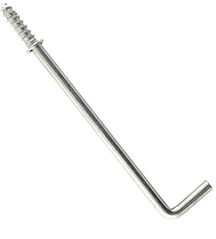 Turners Quality Bearings 10 Pack of 75mm 3 L-Shaped Hooks – Heavy Duty Metal Hook Screws for Home, Office & Outdoor Use – Ideal for Hanging, Storage & Organization