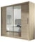 Mirjan24 Kleiderschrank London II mit Spiegel, Schiebetürenschrank, Schwebetürenschrank, Modernes Schlafzimmerschrank 180x215x58cm, Garderobe (Sonoma Eiche)