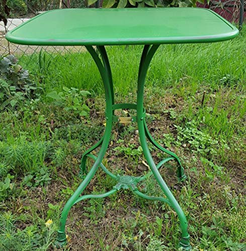 Casa Padrino Garden Table 60 x 60 x H. 75 cm Wrought Iron Garden Furniture, color:vintage green