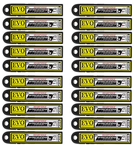 KDS Japanklingen Power Black 18mm extrem scharf 200 Stück, Kunststoffgriff, 0,5mm Stärke, 8 Segmente, Rockwell-Härte 65,9, Legierter Stahl