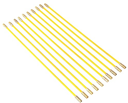 FTVOGUE 10 Stück nicht leitende Multitools und Zubehör, Fiberglas-Stangen, elektrische Kabelabzieher-Stangen, 4,0 mm x 33 cm