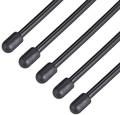 sourcing map 5Stk. RC-Antennenröhre mit Kappe für RC-Boot, Kunststoff Schwarz