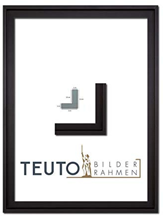 TEUTO BILDERRAHMEN Lea MDF Leinwandrahmen mit Schattenfuge 90 x 120 cm Größe frei wählbar erhältlich in 10 Farben hier Schwarz