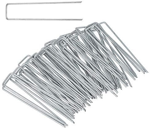 ESTEXO Heringe Erdanker Bodenanker Zeltheringe Zeltnagel Erdnagel Unkrautvlies Gartenvlies Vlies Befestigung Anker (50 Stück/feuerverzinkt 200 x 25 mm)