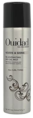 Ouidad Revive and Shine Rejuvenating Dry Oil Mist, funktioniert als trockener Conditioner, um Locken zu erfrischen und Frizz zu beseitigen, angereichert mit Mongongo, 169 ml