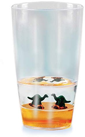 Deluxebase Floatarama Tumbler - Dinosaur from 250ml BPA-Free Acrylic Cups with Floating Dinosaur Figurines. Fun Plastic Drinking Glass, Travel Mug, Camping Cup, Novelty Gift and Unique Drinkware.