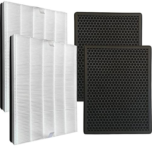 Comedes Set filtro utilizzabile invece di Philips FY2420 filtro ai carboni attivi e FY2422 Nanoprotect per purificatore d'aria Philips AC2889/10, AC2887/10, AC2882/10 e AC3829/10, filtro Hepa contro