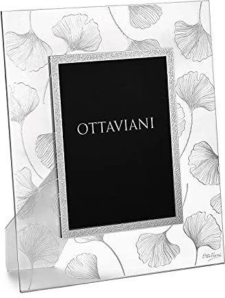 Ottaviani Portafoto della Collezione Soffio in Cristallo e foglia argento Tecnologia Silver Foil cm 13x18