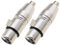 ECSiNG 2 adaptadores XLR Hembra de 3 Pines a RCA Hembra, Conector de micrófono de Audio XLR a RCA, Adaptador convertidor de micrófono, Adaptador de extensión de micrófono