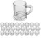 Carls 24x Schnapsglas Party aus Glas mit Henkel, Schnapskrug, Party, Pinnchen, Transparent