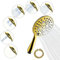 SparkPod High Pressure 6-Function Shower Head - Gold Shower Experience - 6 Wide Angle Handheld Set - 70 Inch Long Hose - Luxury Design - Power Massage Mode - Ergonomic Grip with Ultimate Mobility