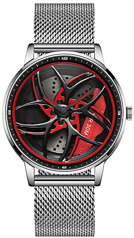 RWXCOW Herren Uhr Men Watch herrenuhr Uhren Watches for Mens orologio Uomo Man für herrenuhren Sale Armbanduhr herrenarmbanduhr (B-NetzgürtelSilber-)