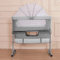 RELOVE Cododo Wiege mit Matratze und Moskitonetz, 2-in-1 Kinderbett, Cododo für Babys von 1 bis 36 Monaten, klappbar, 2-in-1, Babywiege, mobiles Beistellbett (93 x 57 x 71-88 cm (dunkelgrau))