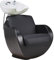 AYALA Friseurstuhl mit Waschbecken THOMAS Friseurwaschbecken Friseur Waschplatz Rückwärtswaschsessel Salon Friseursessel Waschsessel Schwarz