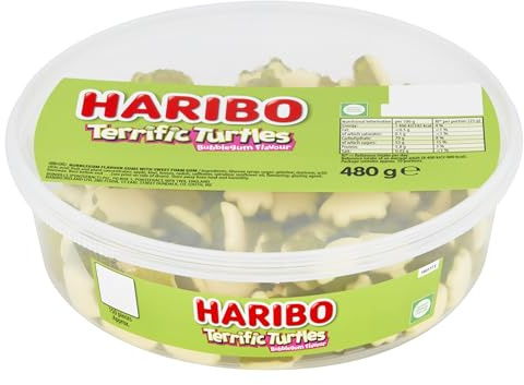 HARIBO Terrific Turtles – 150 Pieces of Fruity Gummy Sweets – 480g Tub