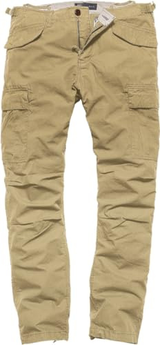 Vintage Industries Miller M65 Hose, dunkles khaki, 33