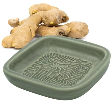 ANCKERAMIC® Ceramico Reibe – Muskatreibe, Knoblauchreibe, Ingwerreibe aus Keramik, Handarbeit, Designed in Finnland (Hellgrau)