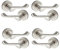Allen & Alvan A&A Door Handle, Lever on Round Rose, Internal Door Handle, Gleaming Design, Premium Aluminium Pressure Die Cast, Satin Nickel