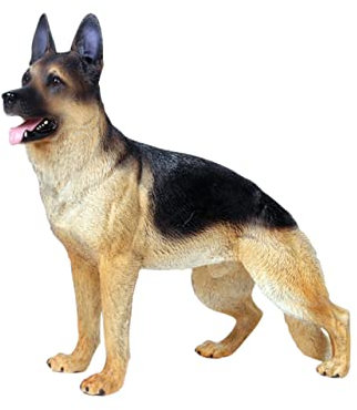TOPBATHY Simuliertes Deutscher Schäferhund Modell Dekofigur Tiermodell Lifelike Gestaltung Für Zuhause Büro Geschenk Für Hundeliebhaber Realistische Tierdekoration