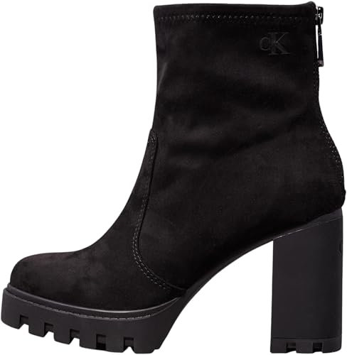 Calvin Klein Jeans Heel Platform Zip Boot SS YW0YW01601, Stivali Donna, Nero (Triple Black), 40 EU