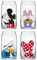 JoyJolt Disney Mickey Mouse & Friends Peek-a-Boo Kollektion Trinkgläser, 473,6 g Dosenform Tumbler Set, 4 Stück mit Glasstrohhalmen, Disney Geschenke, Mickey Maus Gläser