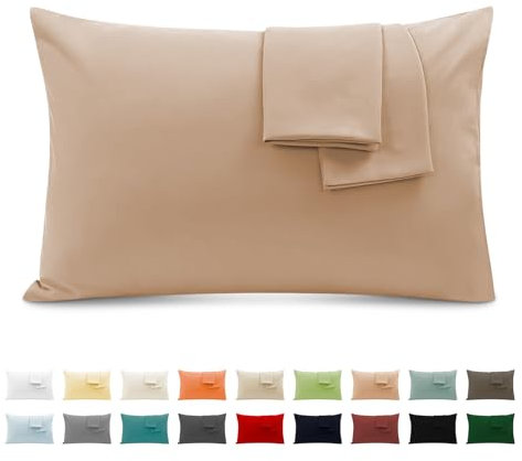 2er Set Kissenbezug 100% Baumwolle 50x70 cm 2 PCS, Superweicher Premium Jersey Kopfkissenbezug, Kissenhülle Hell-Pink