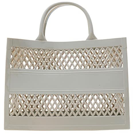 Generic Sac fourre-tout en PVC de grande capacité, sac de plage en caoutchouc et silicone, assemblage cylindre esclave, gris, Taille unique, F5wL94sFe
