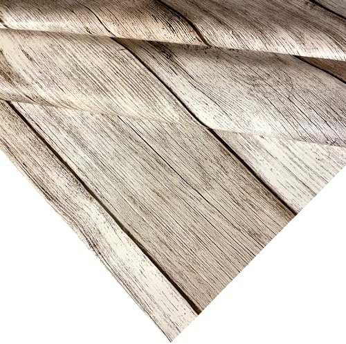 Artwelt Wachstuch Tischdecke Holz Gemustert Abwaschbar Wachstuchtischdecke Knitterfrei Tischtuch Folio Ideal für Küche Esszimmer Garten Outdoor Partys Besondere Anlässe (200X140cm, Grau)